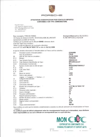 Certificat de conformité numérique 