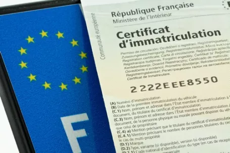 Certificat de conformité européen pour demande de carte grise