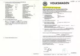 Immatriculation véhicule Volkswagen : le certificat de conformité européen Volkswagen