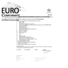 Certificat de non-conformité