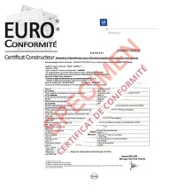Certificat de conformité Opel Gratuit