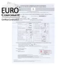  Certificat de conformité européen délivré par le constructeur  