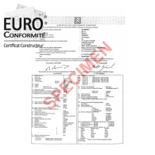 CERTIFICAT DE CONFORMITÉ EUROPÉEN ( C.O.C) CITROEN