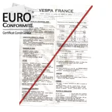  Certificat de Conformité Européen VESPA