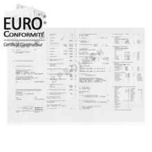 certificat de conformité  FIAT