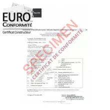 Certificat de conformité Officiel Suzuki