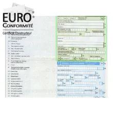 Certificat de Conformité voiture anglaise