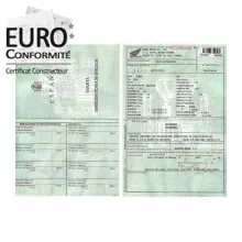 Certificat de conformité voiture Espagnole