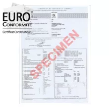 CERTIFICAT DE CONFORMITÉ VOITURE SUISSE