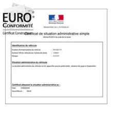 Certificat de non-gage gratuit