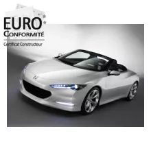 Certificat de conformité Honda pour carte grise automobile 