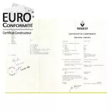 Immatriculation véhicule Renault : le certificat de conformité européen Renault