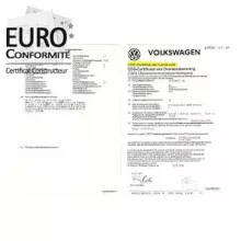 Immatriculation véhicule Volkswagen : le certificat de conformité européen Volkswagen
