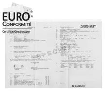 Certificat de conformité SUZUKI
