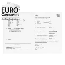 Qu'est ce qu'un certificat de conformité Audi